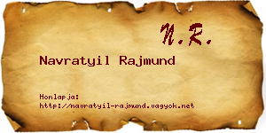 Navratyil Rajmund névjegykártya